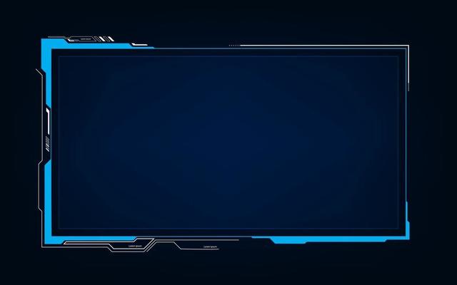 abstract tech sci fi hologram frame template design background