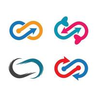 Infinity logo images set vector