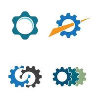 conjunto de imágenes de logotipo de engranaje vector