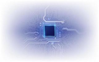 Ai chipset on circuit board in futuristic concept suitable for future technology vector