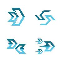 conjunto de imágenes de logotipo de flecha vector