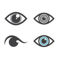 Eye care logo images set vector