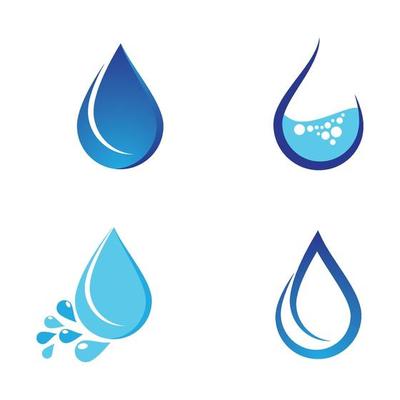 Water drop logo images set