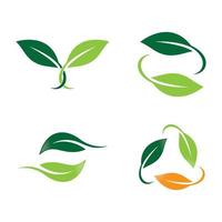 conjunto de imágenes de logotipo de hoja vector