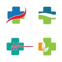 conjunto de imágenes de logotipo de atención médica vector