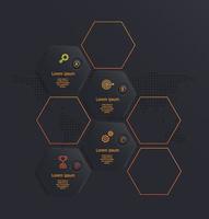 abstract soft ui hexagon infographics 4 steps for business and presentation vector