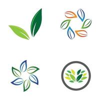 conjunto de imágenes de logotipo de hoja