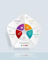 abstract infographics 4 steps for business and presentation vector