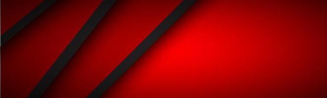 Abstract header with red and black layers above each other. Modern design banner for your business. Vector illustration with oblique stripes and lines