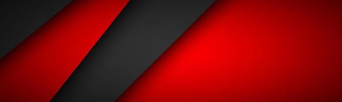 Black and red overlay layers header. Modern material design banner. Vector illustration corporate template