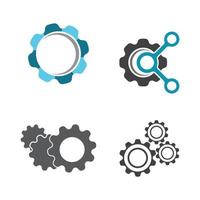 Gear logo images set vector