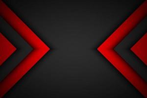 Black and red overlapped arrows. Abstract modern vector background with place for your text. Material design. Abstract widescreen background