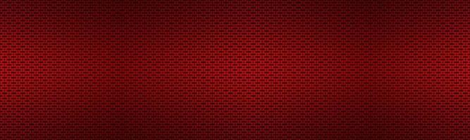 Perforated red metallic header. Metal texture banner. Simple texnology illustration. Circle, rounded rectangle and oval perforated vector