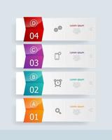 abstract vertical infographics 4 steps for business and presentation vector