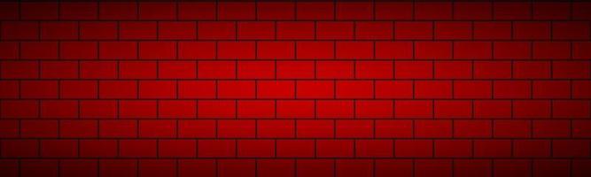 Modern red brick pattern header. Vector tile pattern banner. Simple vector illustration