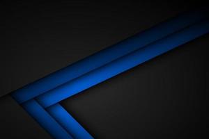 Abstact blue line vector background. Triangle overlap layers on black background with free space for your design