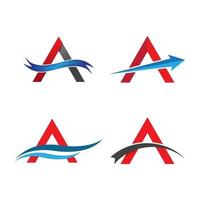 conjunto de imágenes de logotipo letra a vector