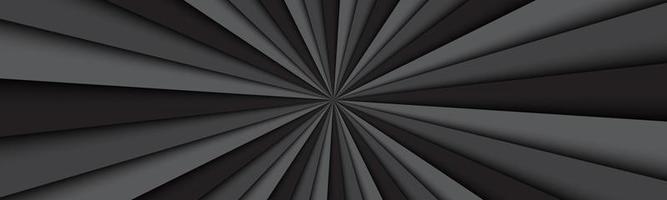 Black and grey abstract header. Dark black lines. Bright pattern banner. Simple vector illustration