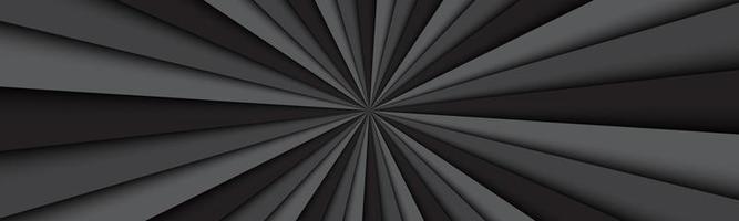 Black and grey abstract header. Dark black lines. Bright pattern banner. Simple vector illustration