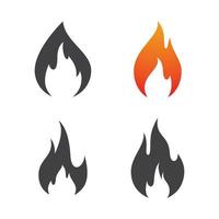 conjunto de imágenes de logotipo de fuego. vector