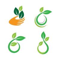 Leaf logo images set vector