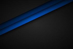 Abstact blue line vector background with octagonal mesh. Overlap layers on black background with hexagonal pattern