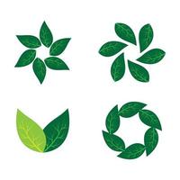 Leaf logo images set vector