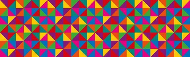 Abstract vector triangles header. Colorful geometric triangular banner. seamless pattern of geometric shapes. Colorful mosaic