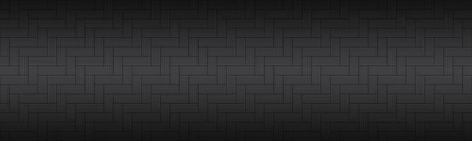 Modern black brick pattern. Seamless tile header. Simple vector illustration