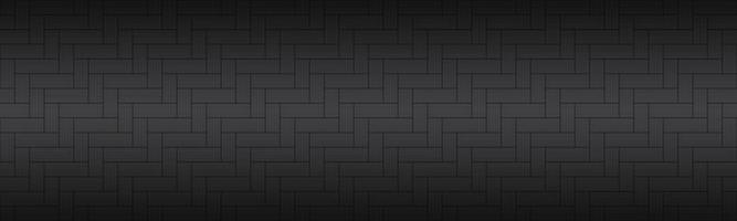 Modern black brick pattern. Seamless tile header. Simple vector illustration