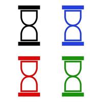 Set Of Hourglass On White Background vector