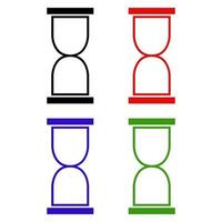 Set Of Hourglass On White Background vector