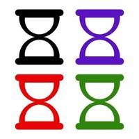 Set Of Hourglass On White Background vector