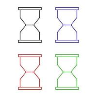 Set Of Hourglass On White Background vector