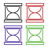 Set Of Hourglass On White Background vector