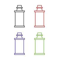 Set Of Spray Bottle On White Background vector