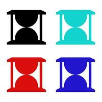 Set Of Hourglass On White Background vector