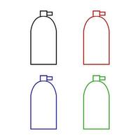 Set Of Spray Bottle On White Background vector