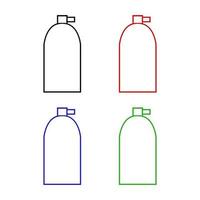 Conjunto de botella de spray sobre fondo blanco. vector