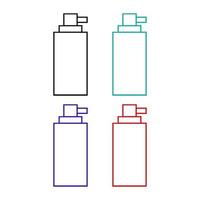 Set Of Spray Bottle On White Background vector