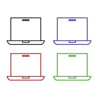 Laptop On White Background vector