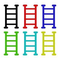 Ladder On White Background vector
