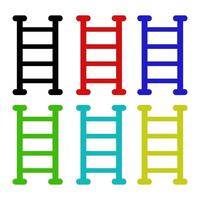 Ladder On White Background vector