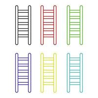 Ladder On White Background vector