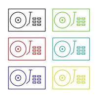 Dj Mixer On White Background vector
