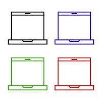 Laptop On White Background vector