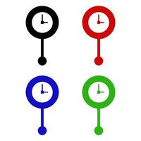 Pendulum Clock On White Background vector