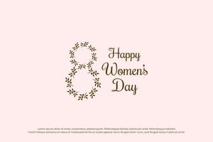 Happy womens day greeting vector