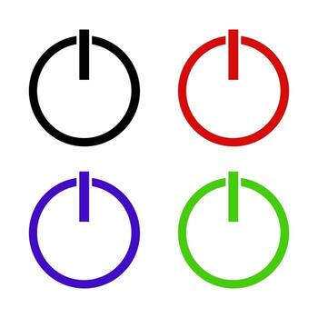 botón de encendido en fondo blanco vector