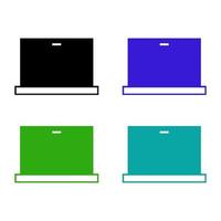 Laptop On White Background vector